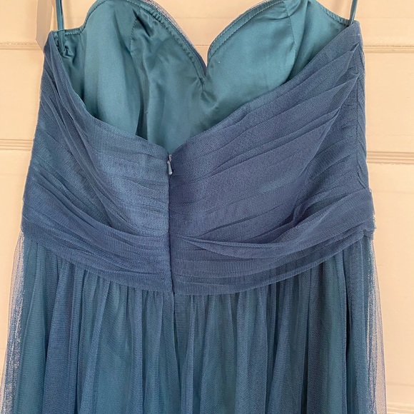 Amsale Pacific Tulle G835u Bridesmaid Draped Gown 12 - Picture 11 of 15